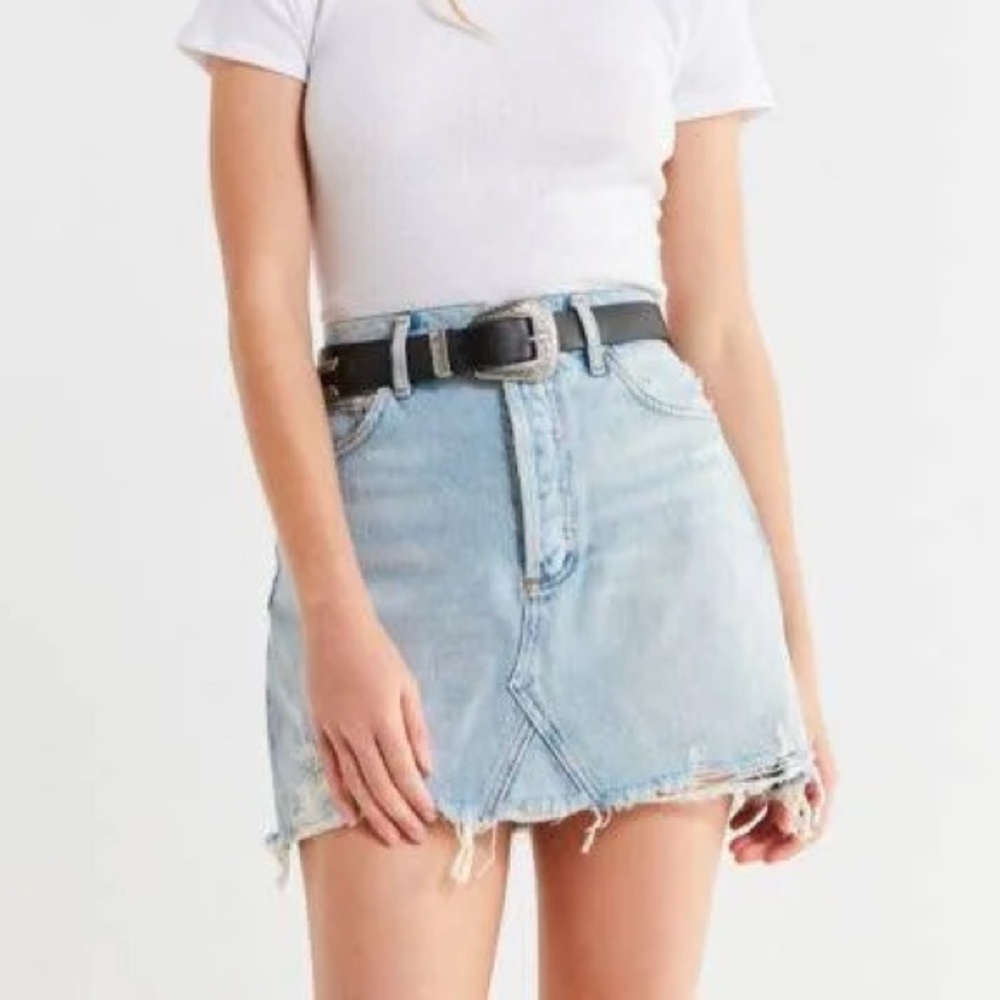 AGOLDE Quinn Denim Mini Skirt